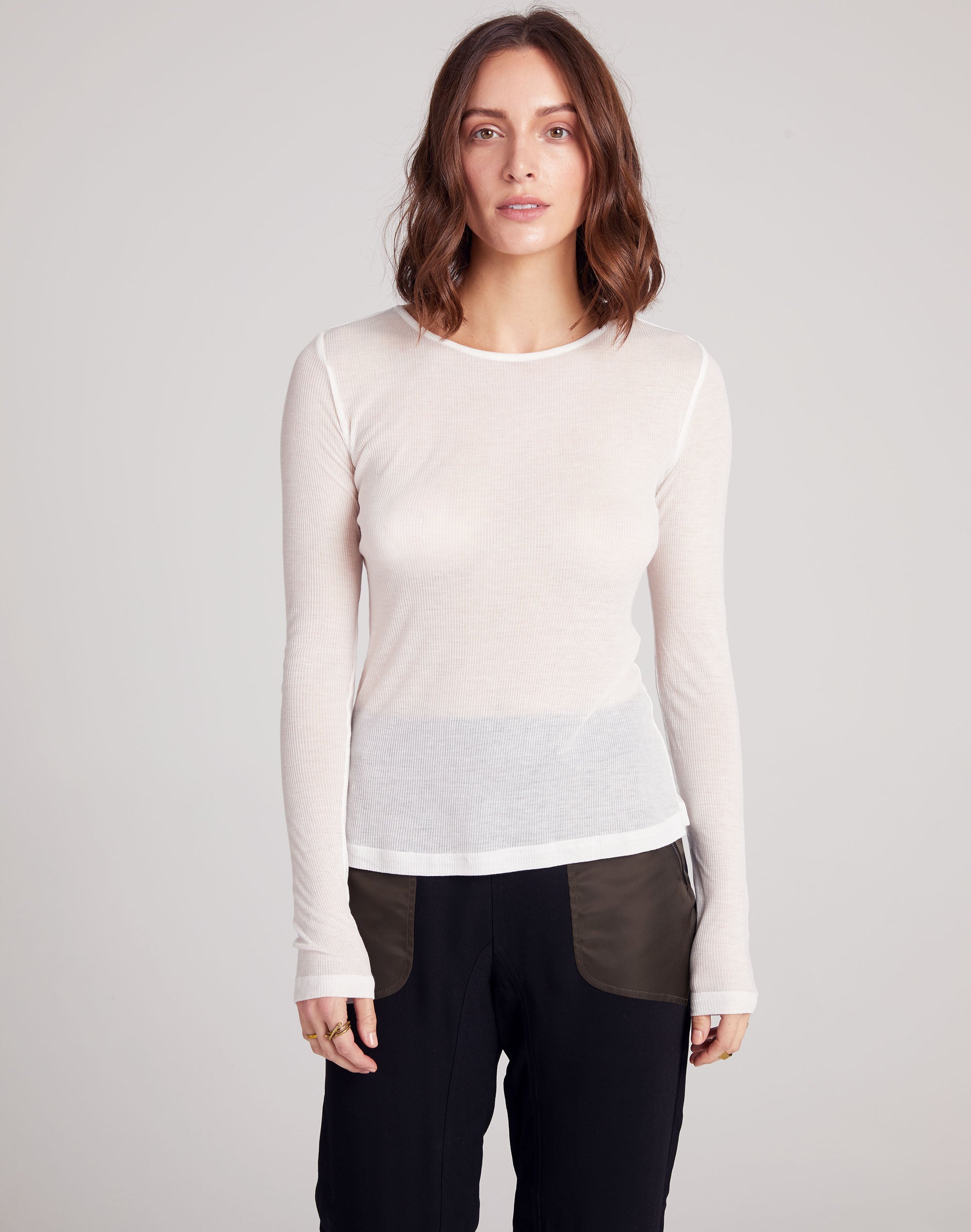 LONG SLEEVE RIB TOP - Alynn Designs