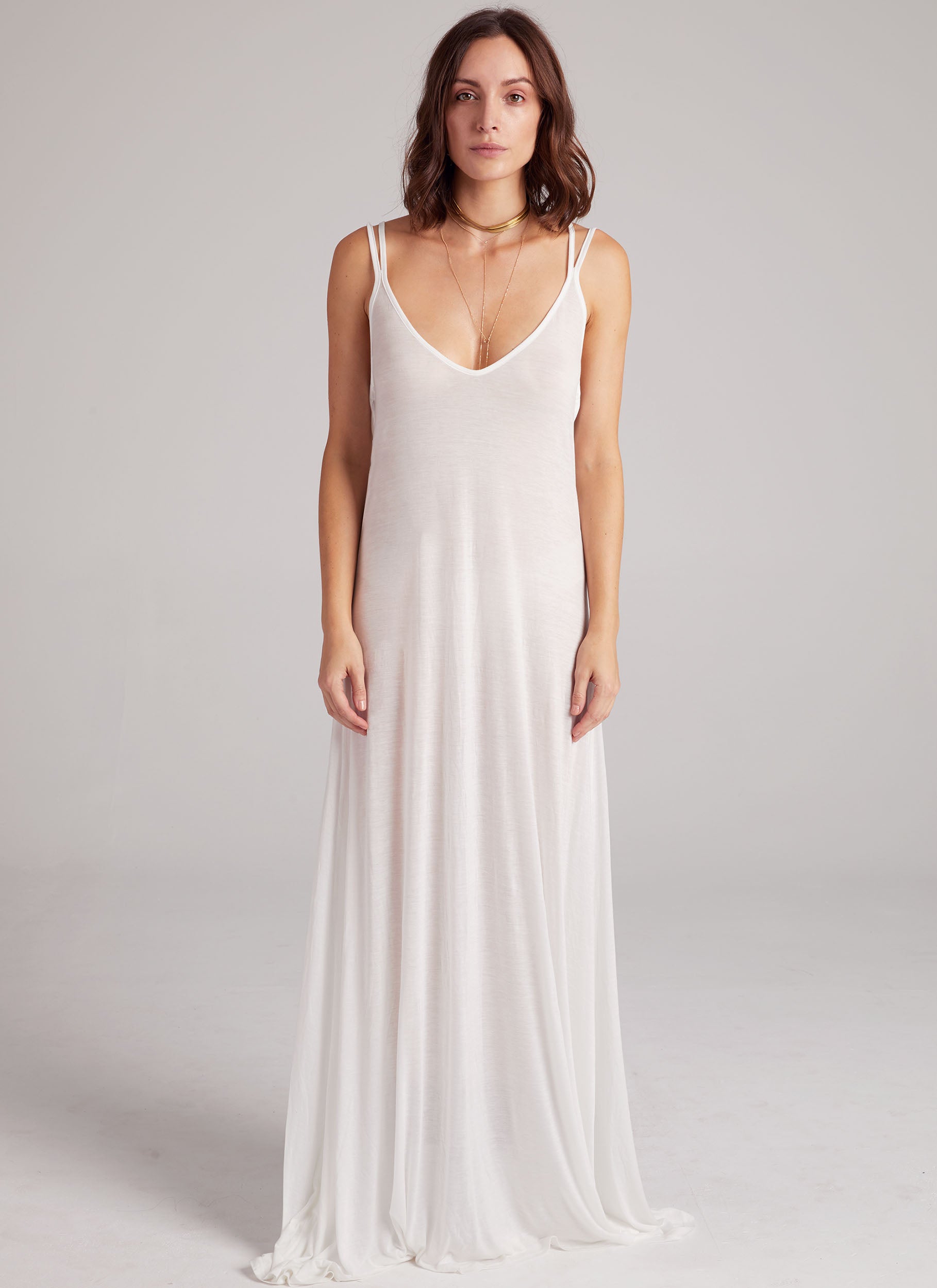 SUSTAINABLE SHEER MAXI DRESS WITH STRAPPY BACK AND FLOWING SUSTAINABLE SHEER MAXI DRESS WITH STRAPPY BACK AND FLOWING