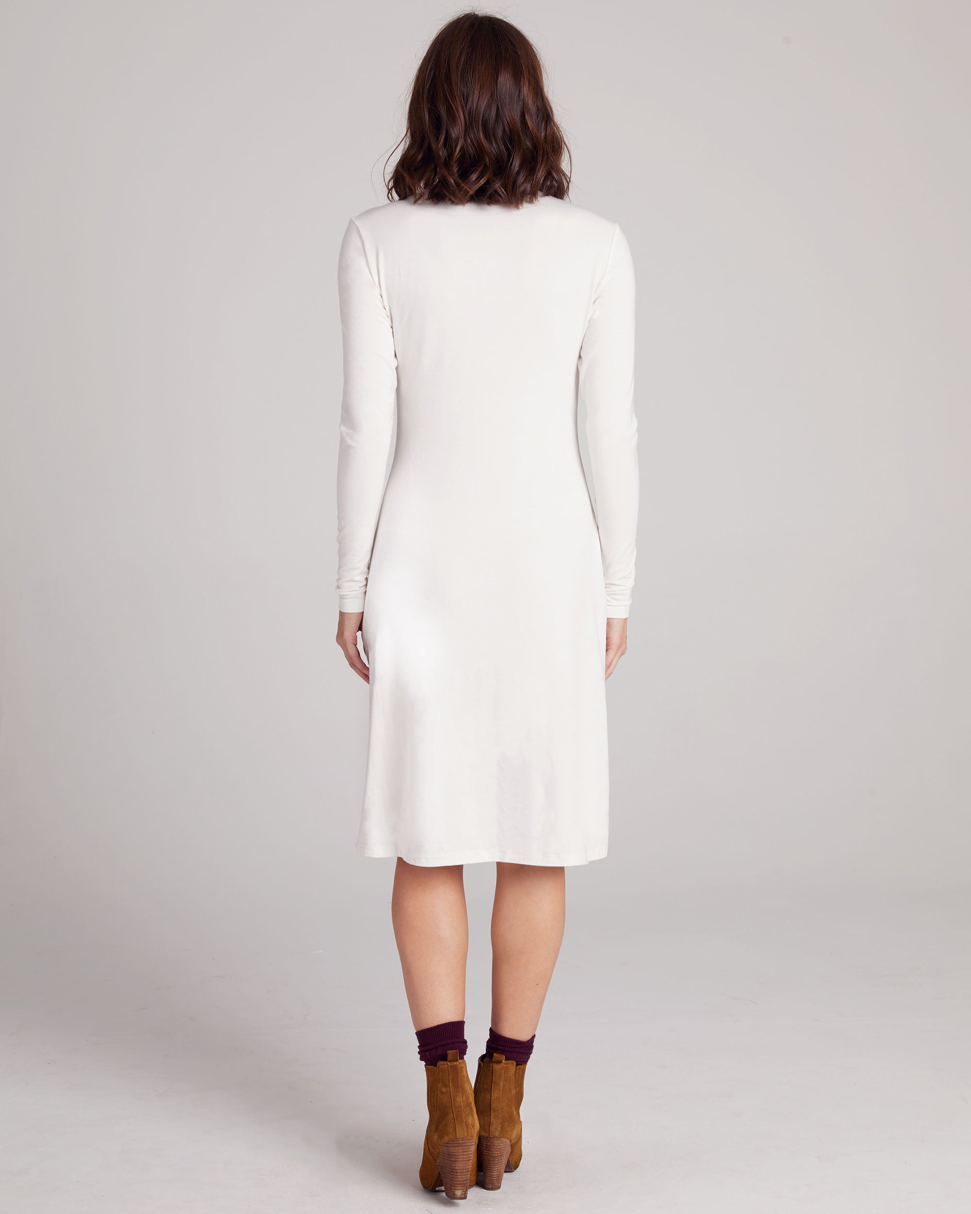 SUSTAINABLE FITTED TURTLENECK DRESS - Alynn Designs SUSTAINABLE FITTED TURTLENECK DRESS - Alynn Designs